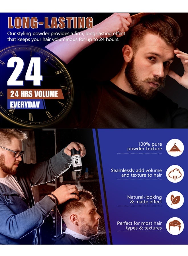 IKZEE Hair Styling Powder for Men - Texture Powder - Easy to Apply - Natural Matte Hairstyle - Texturizing and Volumizing - Image 2