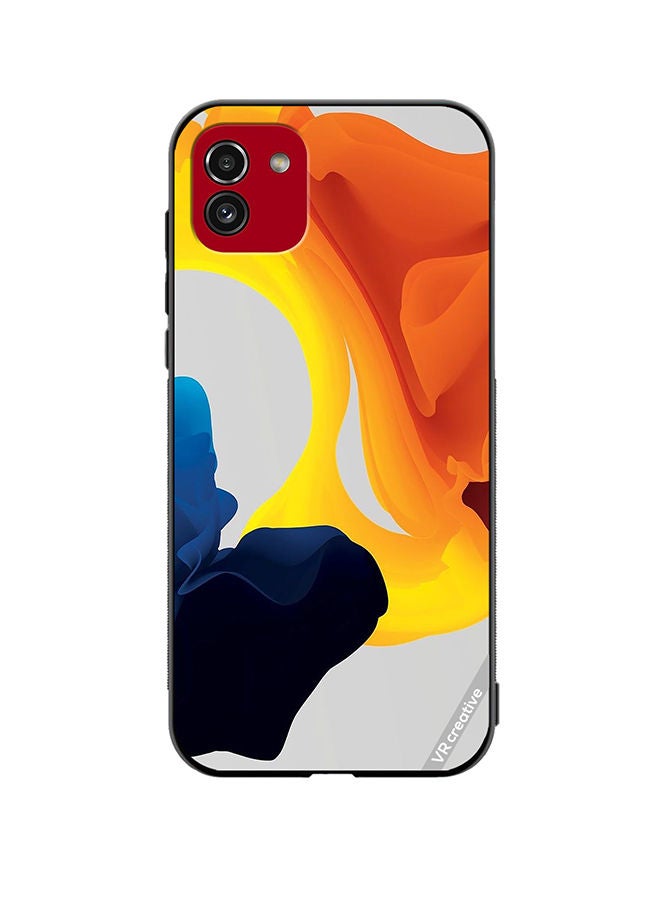 VR CREATIVE Protective Case Cover For Samsung Galaxy A03 Fluid Color Layers Design Multicolour - Image 1