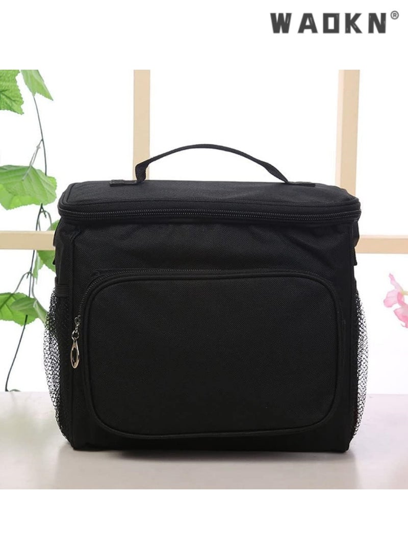 Large Capacity Multi-purpose Outdoor Lunch Bag Insulated Lunch Box Large Cooler Tote Bag Unisex Double Layer Heat Resistant Cooler Bag With Adjustable Shoulder Tote