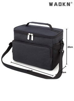 WAOKN Large Capacity Multi-purpose Outdoor Lunch Bag Insulated Lunch Box Large Cooler Tote Bag Unisex Double Layer Heat Resistant Cooler Bag With Adjustable Shoulder Tote  - Image 5