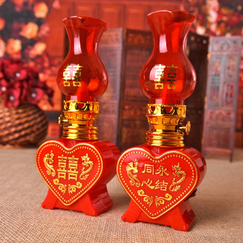 2pcs Heart Designed Electric Candle Lights Romantic Flameless Candle Lamps - Image 1
