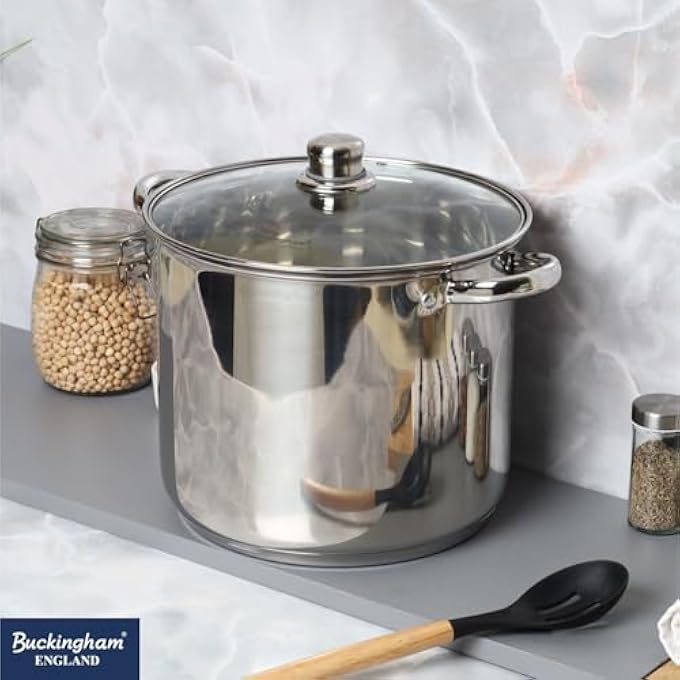 Buckingham Deep Induction Stock Pot With Glass Lid 26 Cm 11 L - Image 5