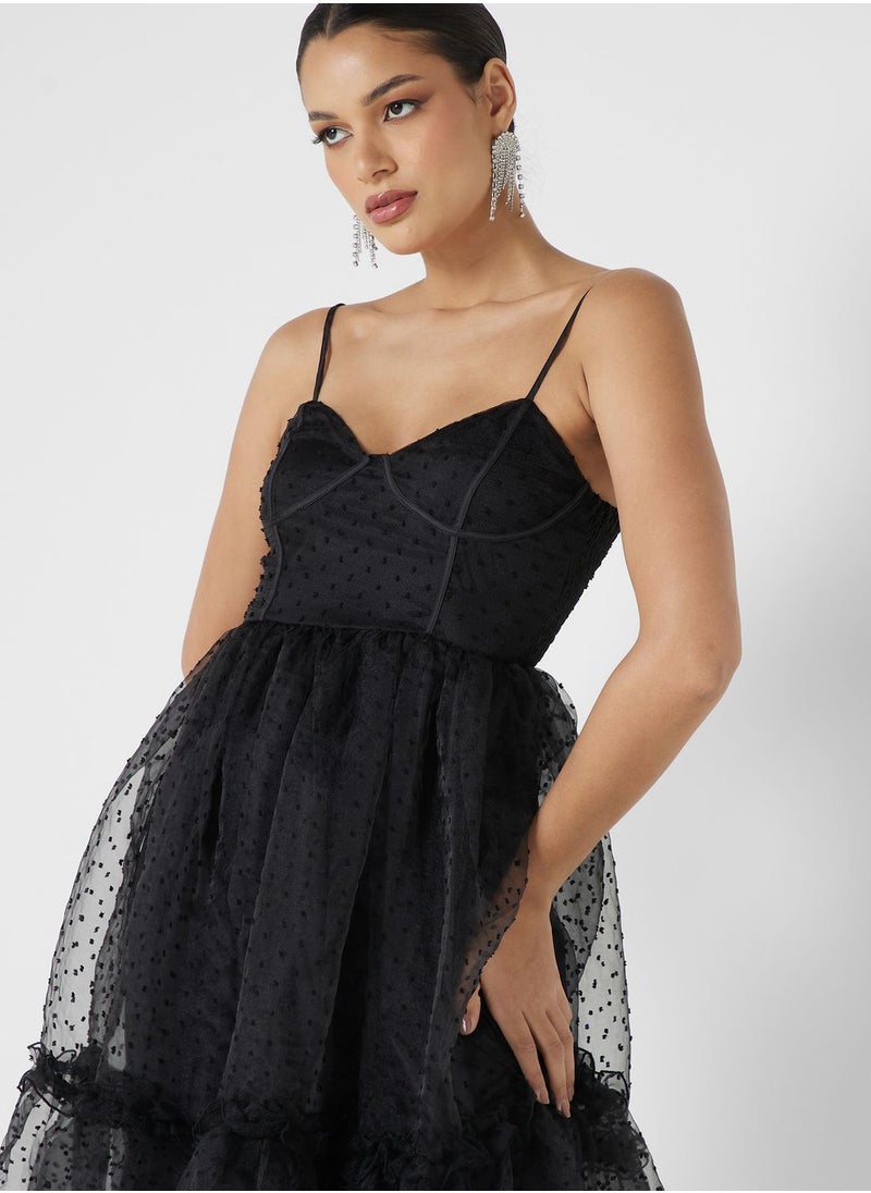 Jaded Rose - Mesh Detail Dress - Image 1