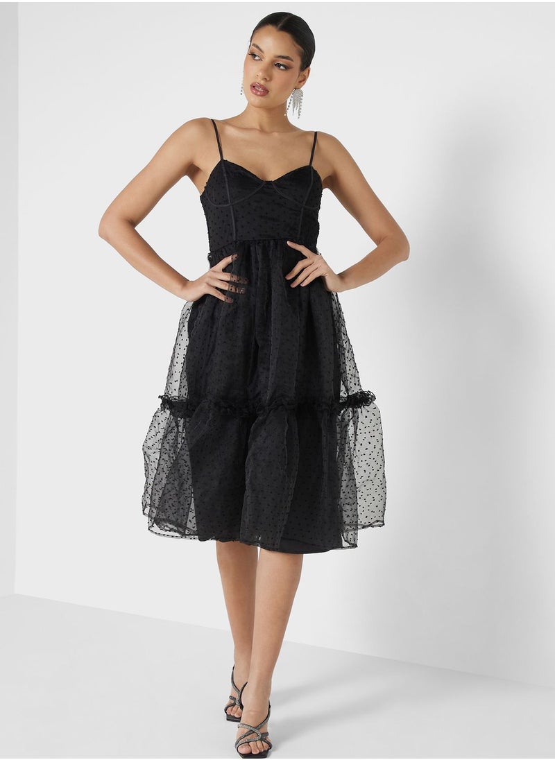 Jaded Rose - Mesh Detail Dress - Image 1