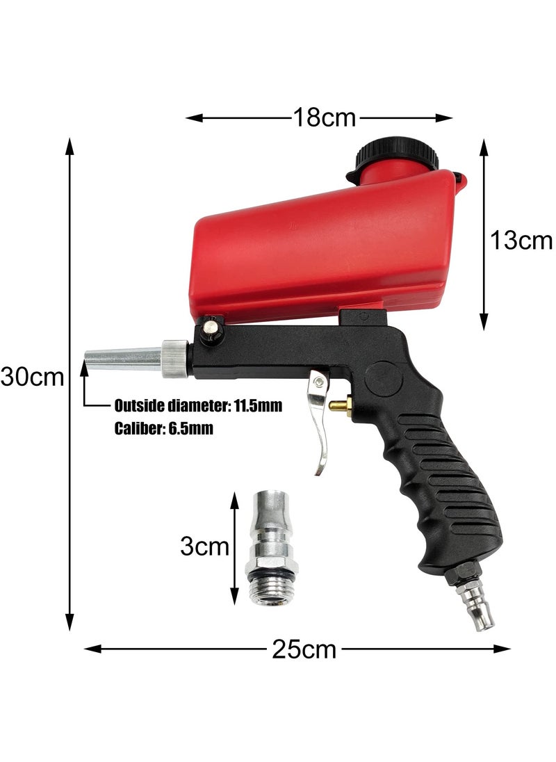 SYOSI - SYOSI Sand Blaster, Professional Anti-Rust Blasting Machine 90psi Pneumatic Sand Blasting Kit Handheld Gravity Sandblaster Adjustable Flow Rate for Spraying Remove Paint Stains Rust Spot - Image 1