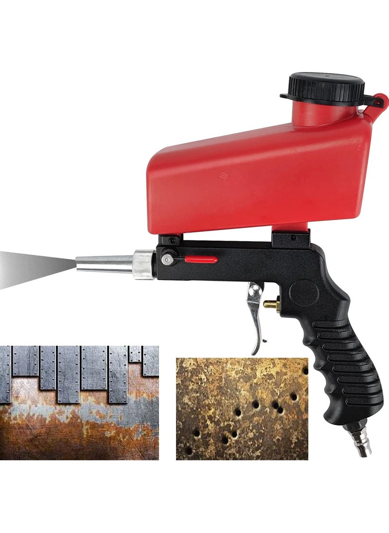 SYOSI - SYOSI Sand Blaster, Professional Anti-Rust Blasting Machine 90psi Pneumatic Sand Blasting Kit Handheld Gravity Sandblaster Adjustable Flow Rate for Spraying Remove Paint Stains Rust Spot - Image 1