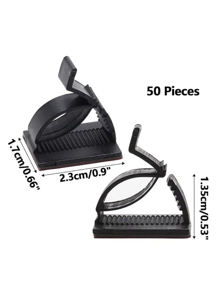 erorex 50 Pieces Plastic Cord Adhesive Storagefor Cable Clips, Cable Organizer for Cord Cable Clamp Management - Image 2