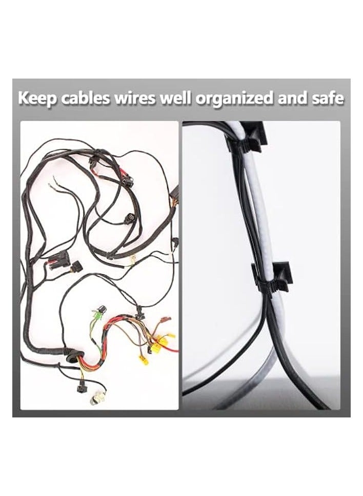 erorex 50 Pieces Plastic Cord Adhesive Storagefor Cable Clips, Cable Organizer for Cord Cable Clamp Management - Image 4