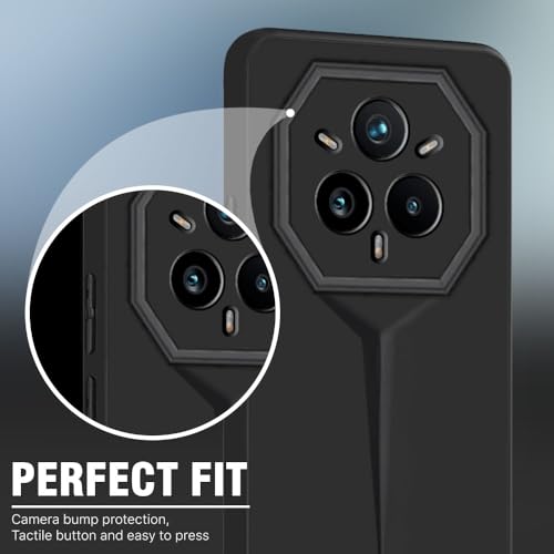 WOW IMAGINE Slim Back Cover for Realme 14 Pro Plus 5G | Blade Series Ultra Thin Case with Lightweight Design | Camera Protection | Soft Matte Silicone Flexible Mobile Case - Black - Image 5