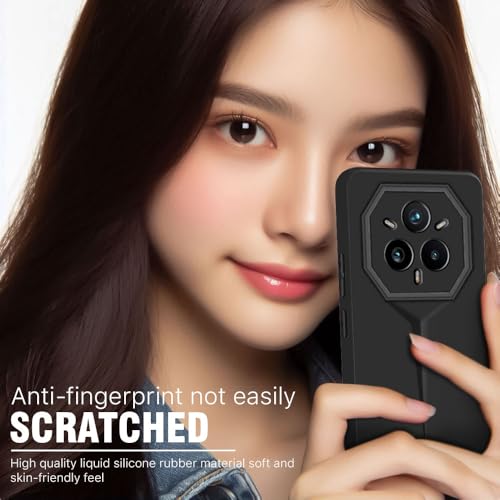 WOW IMAGINE Slim Back Cover for Realme 14 Pro Plus 5G | Blade Series Ultra Thin Case with Lightweight Design | Camera Protection | Soft Matte Silicone Flexible Mobile Case - Black - Image 4