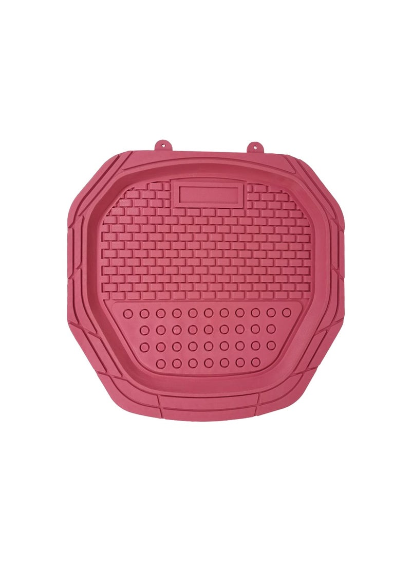 3XR Non skip Mat Universal Car Floor Mat Set High Quality PVC Material Floor Mat For All Seasons 5 Pcs Pink - Image 2
