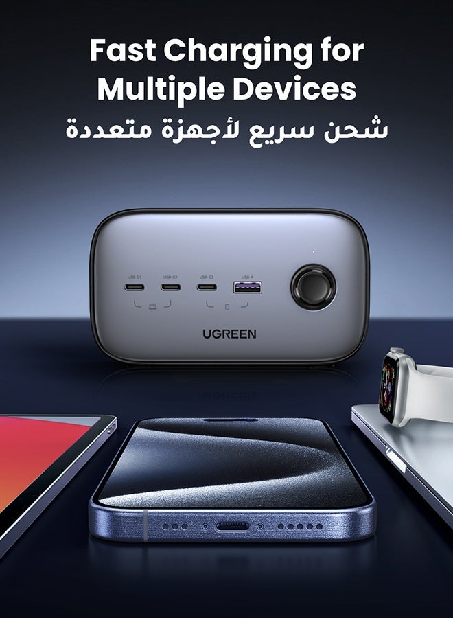 يو جرين موزع طاقة 100 واط، شاحن USB-C، محطة شحن DigiNest Pro متعددة المنافذ، سلك تمديد سريع، قابس شاحن سريع مع منفذي تيار متردد، 3C1A، سلك تمديد بطول 1.8 متر، مناسب لأجهزة الكمبيوتر المكتبية والمنزلية، سامسونج S26U، وسلسلة آيفون 17 6 IN 1 100W - Image 4