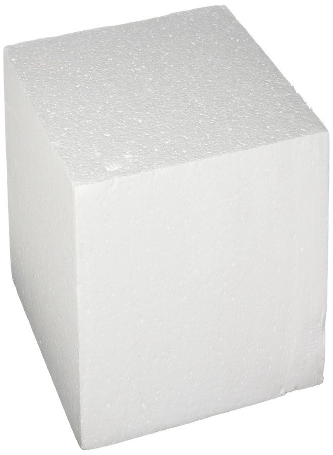 Oasis Supply Dummy Square Cake, 8" x 8" x 5", White