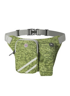 Waist Pack Running Belt with Water Bottles Hydration Mini Belt Bag with Adjustable Strap Crossbody Bag Large Pouch and Adjustable Strap for Outdoor Running Hiking Walking Travel Green