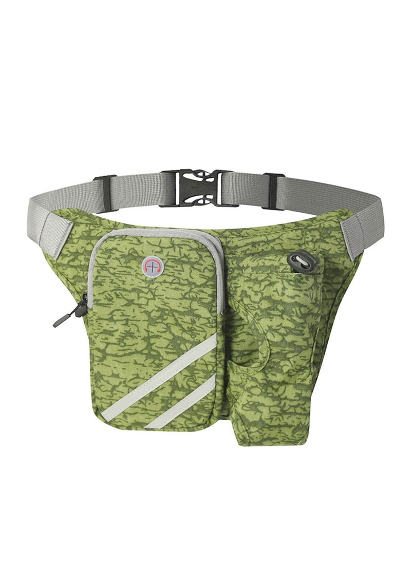 Generic - Waist Pack Running Belt with Water Bottles Hydration Mini Belt Bag with Adjustable Strap Crossbody Bag Large Pouch and Adjustable Strap for Outdoor Running Hiking Walking Travel Green - Image 1