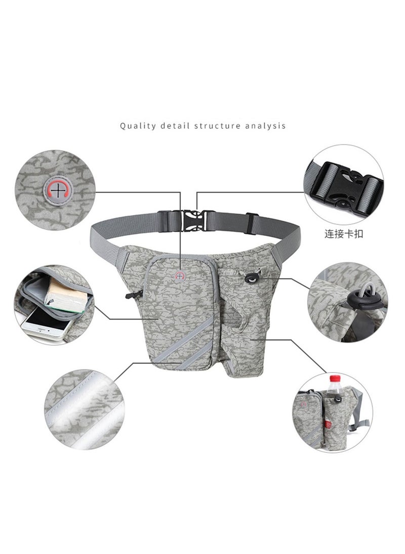 Generic - Waist Pack Running Belt with Water Bottles Hydration Mini Belt Bag with Adjustable Strap Crossbody Bag Large Pouch and Adjustable Strap for Outdoor Running Hiking Walking Travel Green - Image 1