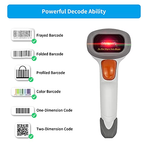 NetumScan Bluetooth 2D Barcode Scanner, 3 in 1 Automatic Wireless QR Barcode Reader USB Image Code Scanner for Store, Warehouse POS, Computer, Tablet, iPad, iPhone, Android - Image 4