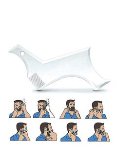 Y&D Shaving Template Beard Shaping Tool Transparent Styling Comb Templates for Goatee Mustache Sideburns Jaw Cheek Neck Line Symmetric Curve Step Cut Trimmer Barber Supplies Set Stencil  - Image 3
