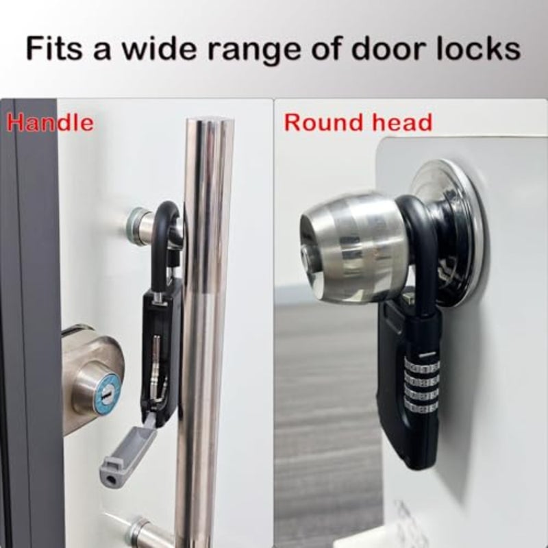 Portable Key Storage, Wall Mounted Key Lock Box Outdoor with Code, Water Resistant Resettable Metal Key Safe Box with Beam for AirBnB, Garage, Apartment, Realtors, Vacation Rentals, Black - Image 2