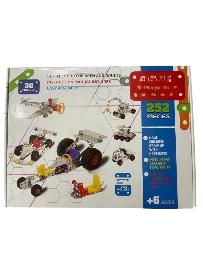 Construction Toy Kit – 252 PCS Creative Engineering Set for 30 Models | Educational Building Toy for Kids 6+ | Tools Included – Learn Through Play  - Image 1