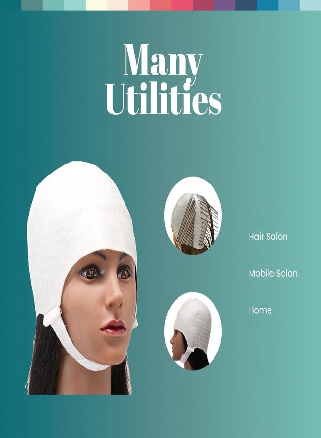 Dompel Silicone Highlight Hair Cap | Reusable Professional Silicone Cap with Needle | Special for Hair Dyeing | Model 233 CA - Image 3