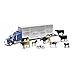 NewRay New Ray Country Life 143 Livestock Playset  DieCast Semi Truck  Trailer with 10 Cattle FreeWheeling Farm Vehicles Opening Rear Door Ages 8 Rural Imaginative Play Set - Image 4