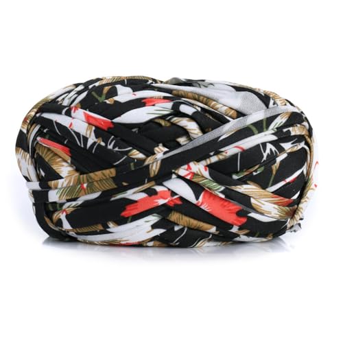 iSuperb 1 Pack Knitting Yarn Colorful Cloth T-Shirt Yarn Fabric Crochet Cloth for DIY Knitted Art Basket Bag - 100g - Image 1