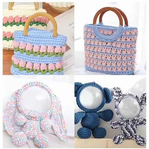 iSuperb 1 Pack Knitting Yarn Colorful Cloth T-Shirt Yarn Fabric Crochet Cloth for DIY Knitted Art Basket Bag - 100g - Image 3