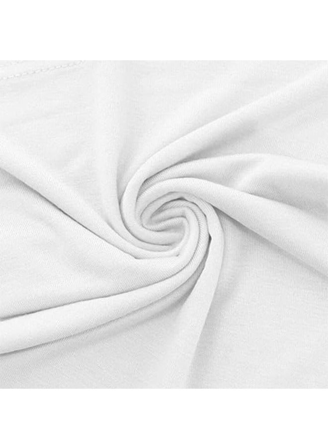 2PCS Hijab Undercap Scarf, 100% Cotton Inner Hijab Cap, Muslim Under Scarf Hijab Cap, Stretch Under Scarf Hijab Cap for Islamic（Black White） - Image 3
