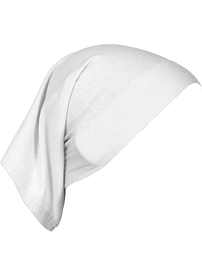 2PCS Hijab Undercap Scarf, 100% Cotton Inner Hijab Cap, Muslim Under Scarf Hijab Cap, Stretch Under Scarf Hijab Cap for Islamic（Black White） - Image 2