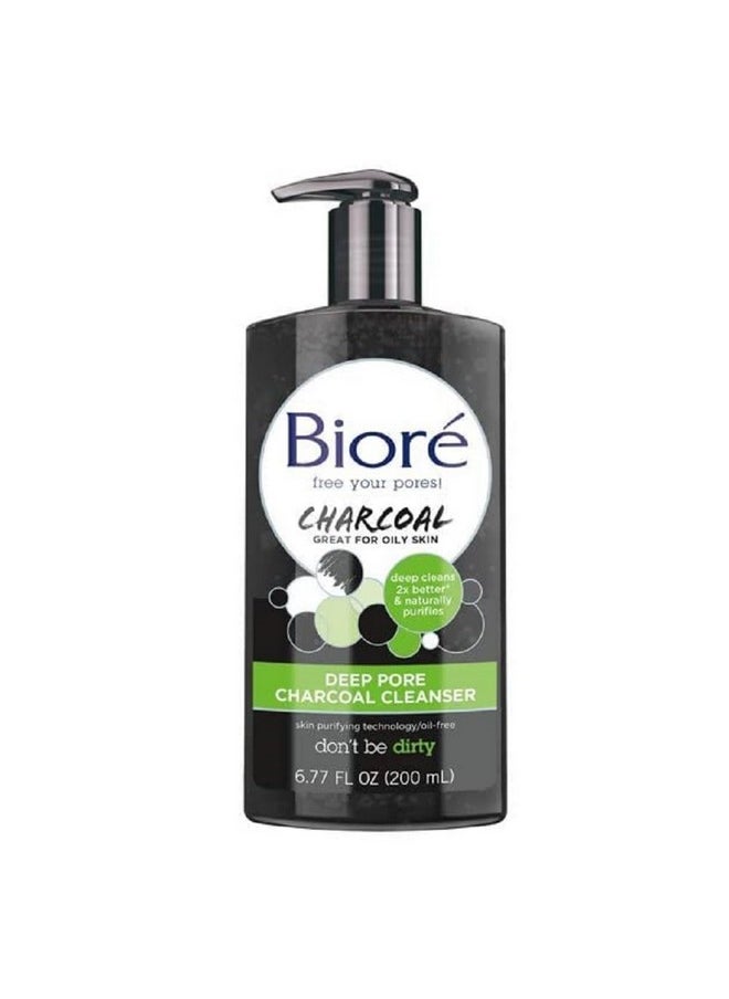 Biore Biore Deep Pore Charcoal Cleanser, 6.77 Fl Oz (Pack Of 2) 