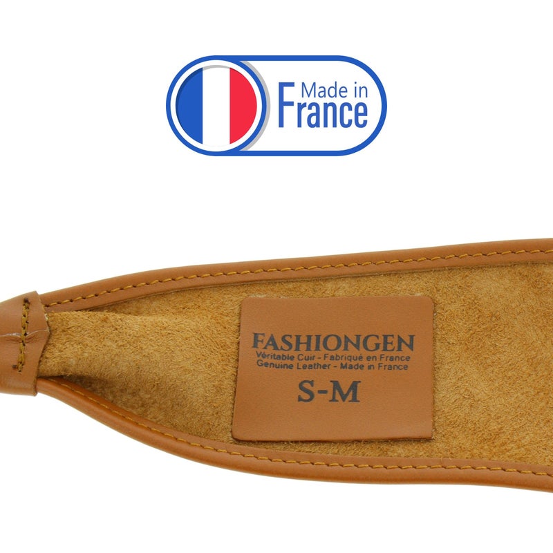 FASHIONGEN - Woman Italian leather Obi belt, CASSIANE - Camel, S-M - Image 4