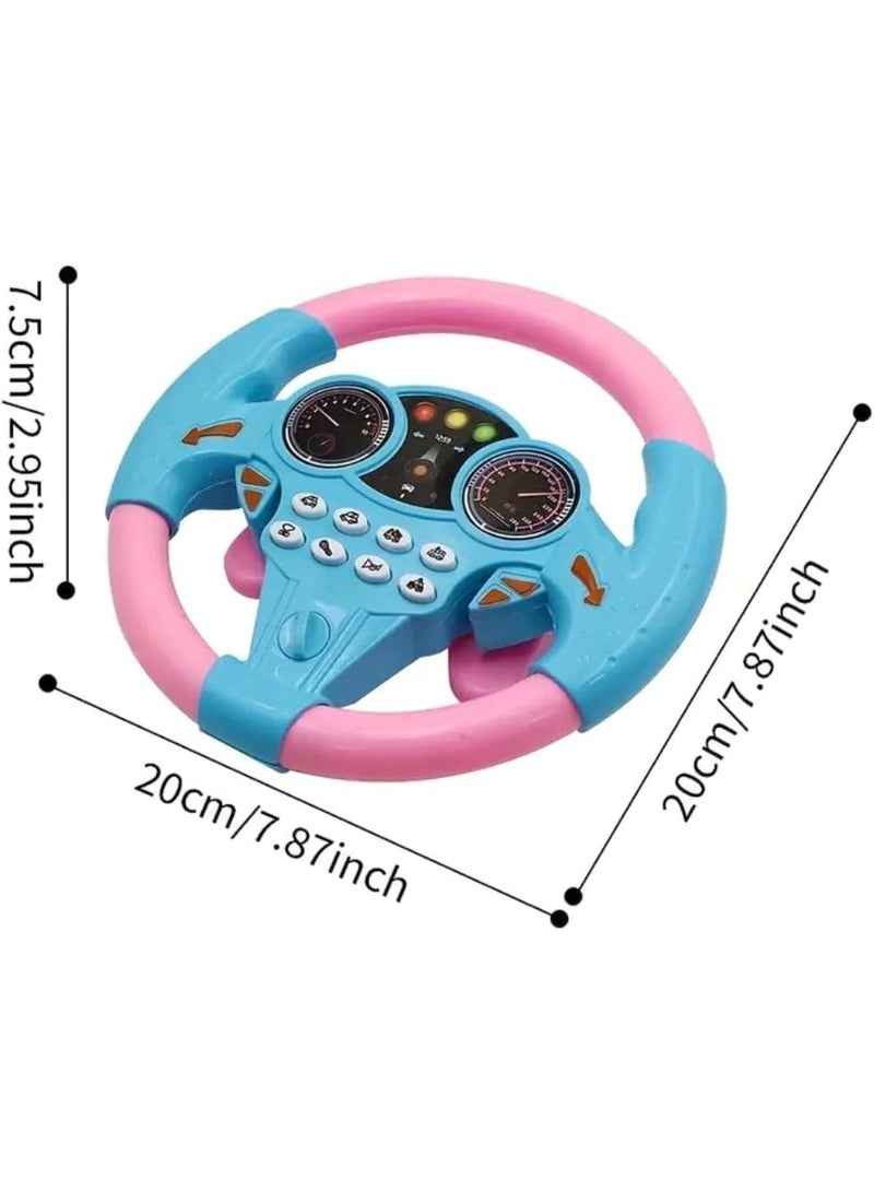 An interactive electric steering wheel toy with light and sound, designed as an educational pilot assistant for children to develop driving skills. - Image 3