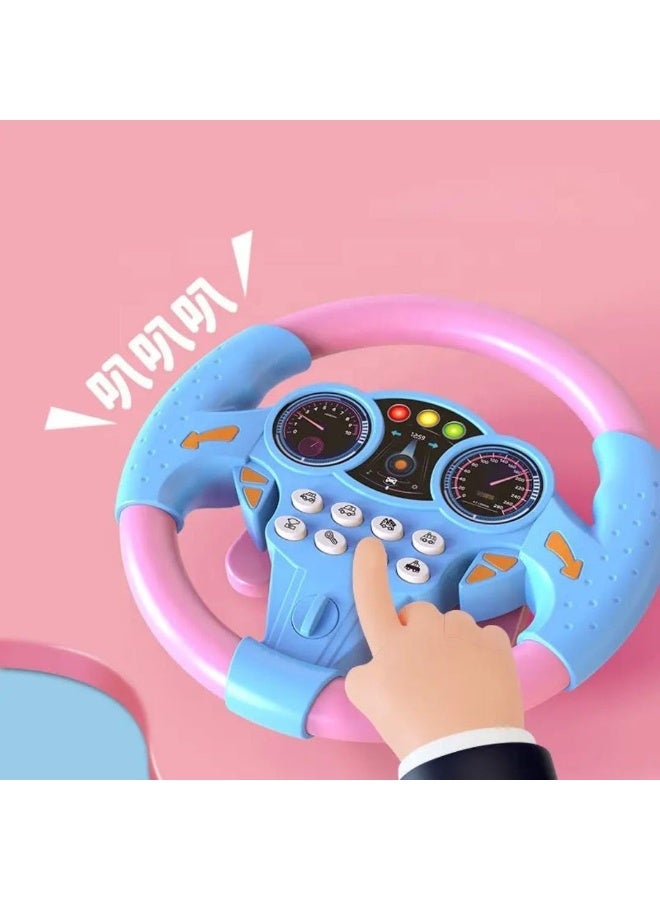 An interactive electric steering wheel toy with light and sound, designed as an educational pilot assistant for children to develop driving skills. - Image 4