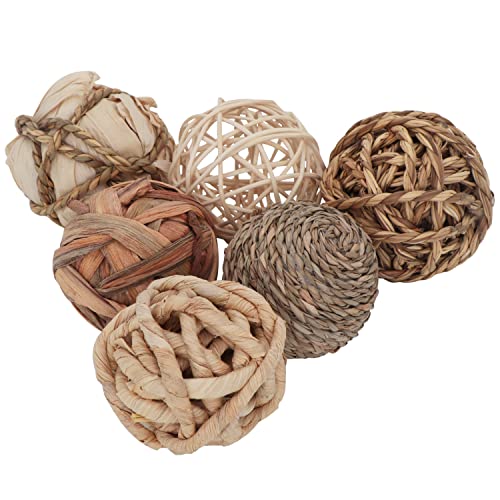 Kesywale Kesywale Set of 6 Decorative Balls for Centerpiece Bowl Fillers 28 inch Assorted Rattan Wicker Balls Spheres Orbs Vase Fillers Home Table Decor 