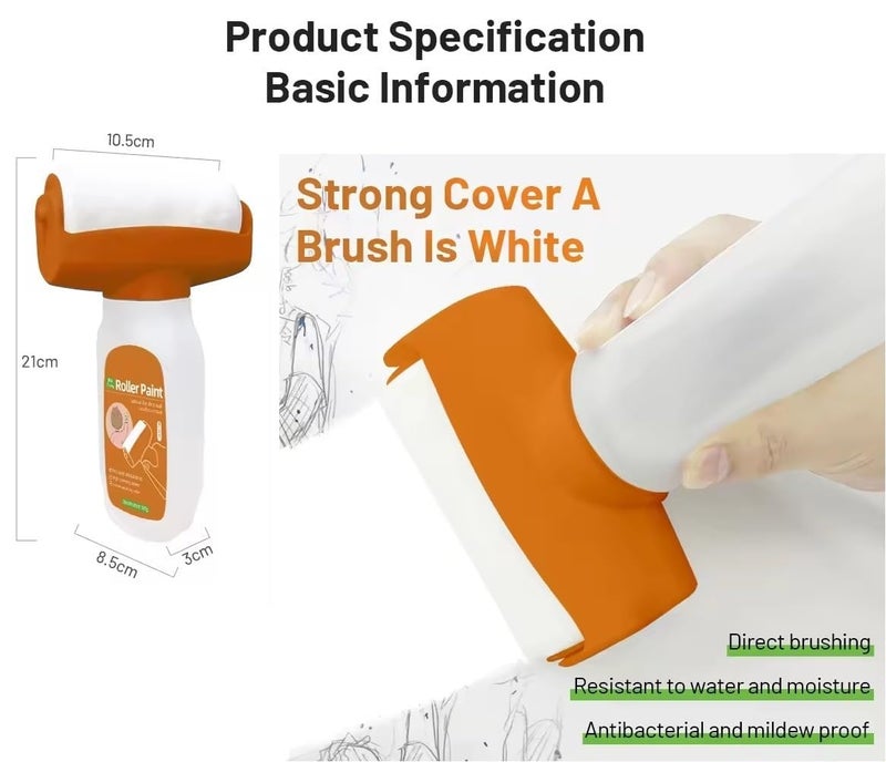 TEKCOOL أداة تنظيف طلاء إصلاح الجدران المنزلية بكرات متعددة الوظائف للترميم باستخدام طلاء لاتكس مائي (500 جرام) - Image 4