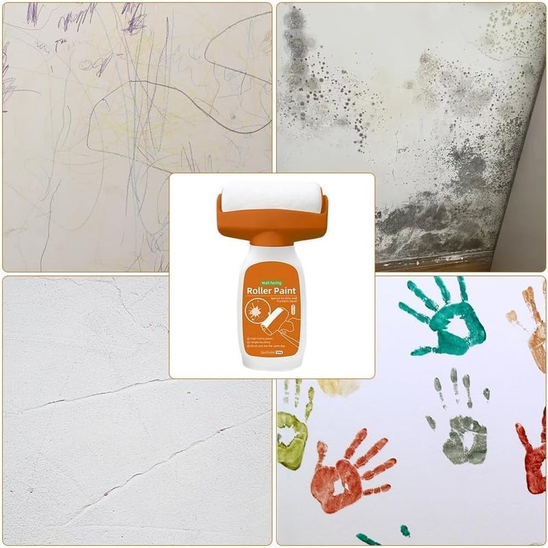 TEKCOOL أداة تنظيف طلاء إصلاح الجدران المنزلية بكرات متعددة الوظائف للترميم باستخدام طلاء لاتكس مائي (500 جرام) - Image 2