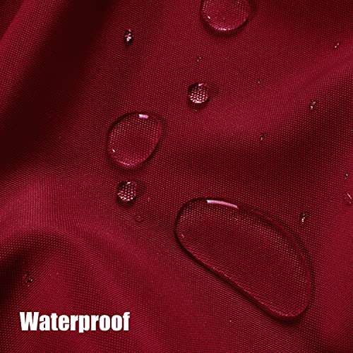 BONZER Waterproof Indoor/Outdoor Curtains for Patio Thick Privacy Grommet Curtains for Bedroom, Living Room, Porch, Pergola, Cabana, 1 Panel, 54W x 84L inch, Red - Image 3