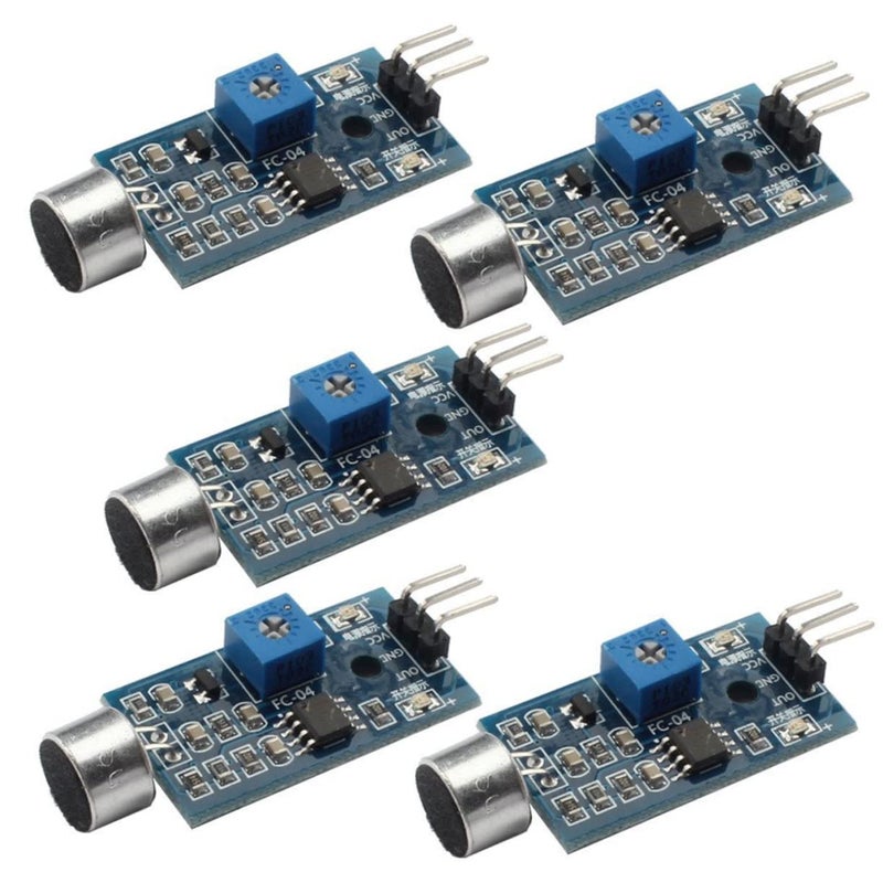 5PCS Sound Sensor Module Voice Activated Switch Audio Detection System DIY - Image 2