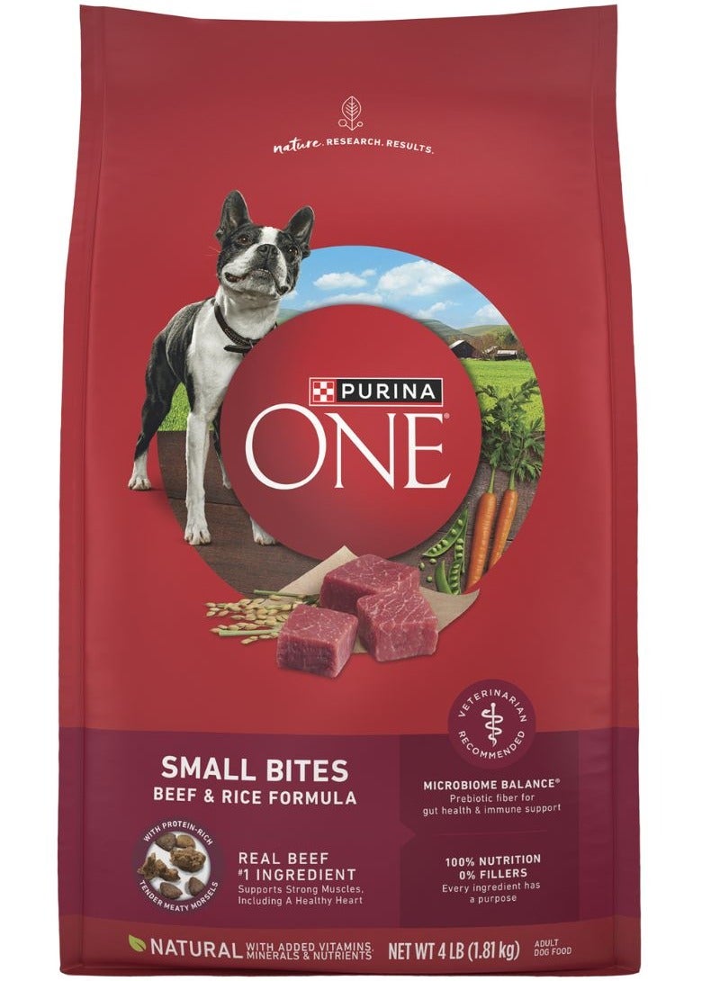 Purina ONE Small Bites Beef & Rice Formula Dry Dog Food 1.81kg - Image 2