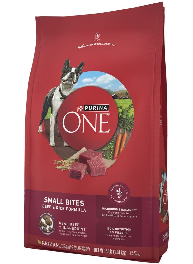 Purina ONE Small Bites Beef & Rice Formula Dry Dog Food 1.81kg - Image 3