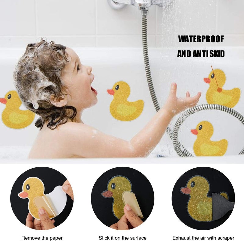 Secopad Original 20 PCS Non Slip Bathtub Stickers, Adhesive Kids Anti Slip Decal Treads for Shower and Bath Tub with Premium Scraper, Each About 4.5" x 3.5" - Image 5