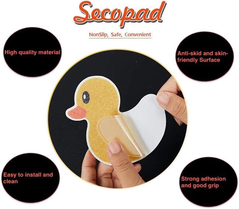 Secopad Original 20 PCS Non Slip Bathtub Stickers, Adhesive Kids Anti Slip Decal Treads for Shower and Bath Tub with Premium Scraper, Each About 4.5" x 3.5" - Image 2