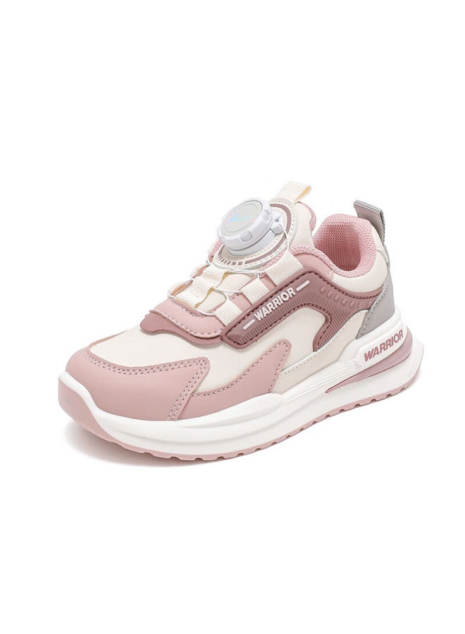 Warrior Kids Spring And Autumn Boys' Running Shoes Girls' Soft Bottom Children's Sports Shoes Wz-0633 Beige/pink Size 37