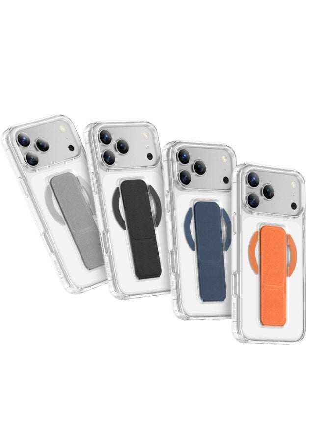 جرين ليون جراب ماج سيف لهاتف iPhone 17 Pro Max مصنوع من الجلد مع قفل مغناطيسي مزدوج الجوانب وحماية عالية الجودة / مقبض مغناطيسي - أزرق برتقالي - Image 3