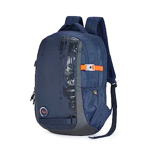 Skybags Polyester Solid Chaser 01 Laptop Backpack (H) Blue - Image 2