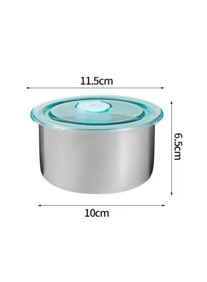 2 Pieces Reusable Stainless Steel Food Storage Bowl Set, Refrigerator Storage Box, With Lid, Leak-proof, Suitable For Steamed Rice, Eggs And Cakes, Essential Accessories For Kitchen And Catering - Image 2