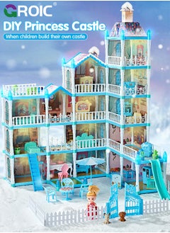 Dollhouse Doll House Toys, 5 Storeys 16 Rooms 3 Balcony, Large Dreamhouse Pretend Play Building Playset with 16 Rooms, Courtyard, Led Light & Slide, Dollhouse Asseccories and Furniture - pzsku/Z12BA0EE2B812EC322F96Z/45/_/1725617405/73b0f22f-c2ce-4c4f-be72-c4bcd92ba0b9