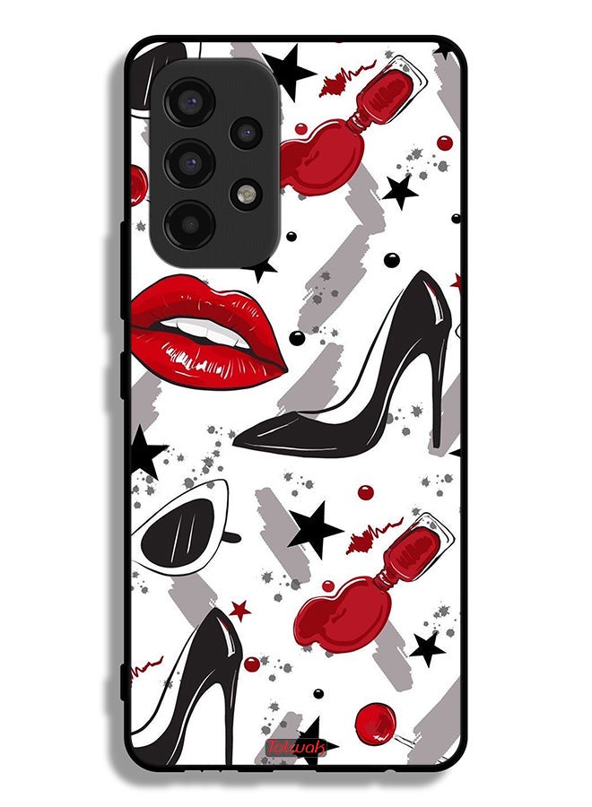 Tolwak Samsung Galaxy A53 5G Protective Case Cover Lipstick And Shoes Art - Image 1