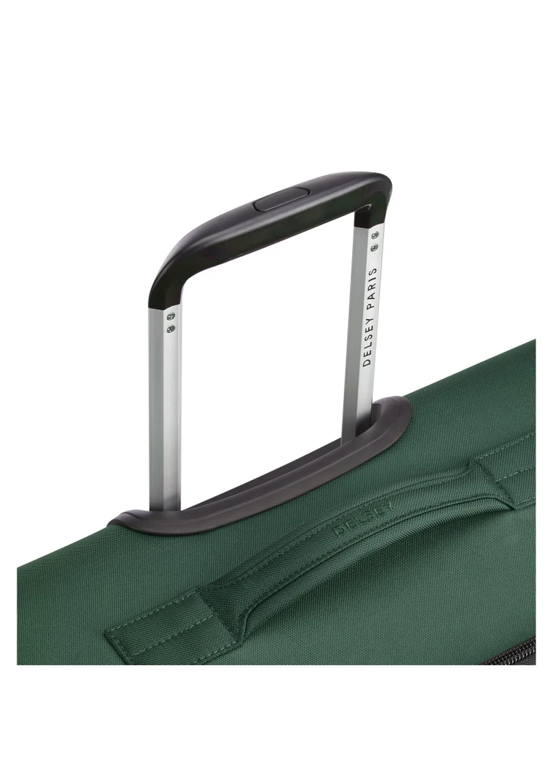 DELSEY Paris Pin Up 6, 68cm Softcase 4 Double Wheel Expandable Check-In Trolley Case - Green